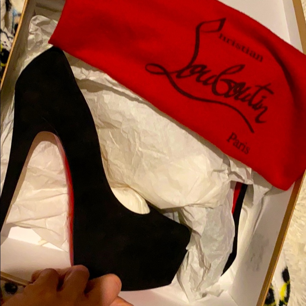 Christian Louboutin suede heels